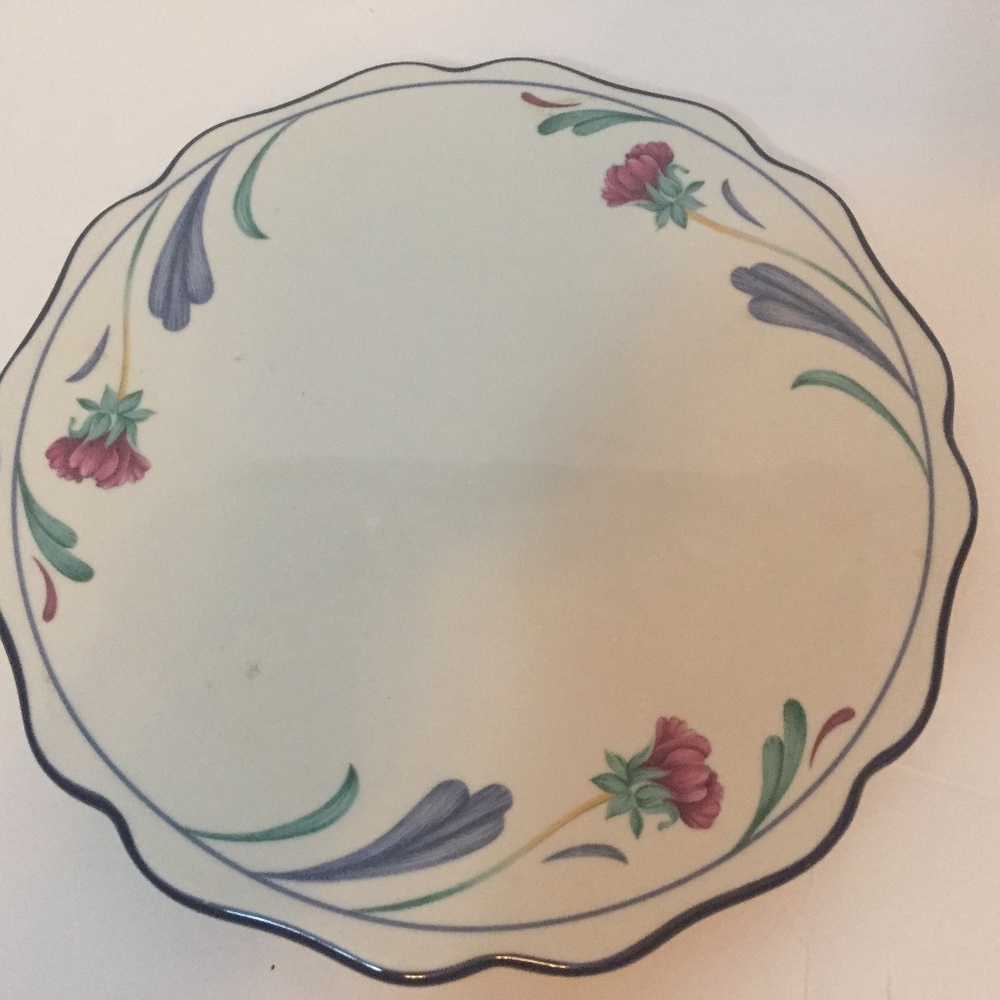 Lenox Poppies on Blue Cheese Trivet -  Tidbit Tray